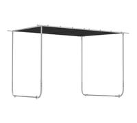 Outsunny Pergola 3 x 3 m Tonnelle de jardin imperméable avec roues Protection UV 30+ Sac de sable et cadre en acier pour patio, terrasse, balcon Gris foncé