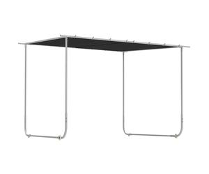 Outsunny Pergola 3 x 3 m Tonnelle de jardin imperméable avec roues Protection UV 30+ Sac de sable et cadre en acier pour patio, terrasse, balcon Gris foncé