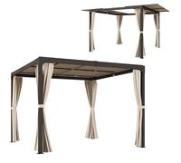 Outsunny - Pergola - Aluminium - 295x295x220cm - Beige