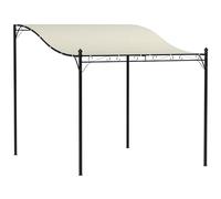 Outsunny Pergola de Jardin 3 x 2,5 m, tonnelle de Jardin avec Toit imperméable, Structure métallique et Trous de Drainage, abri Solaire extérieur pour terrasse ou Balcon, crème