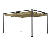 Outsunny Pergola, Protection Solaire Robuste pour Jardin, Balcon, Terrasse, en Métal et Matériau Plastique, Résistant aux UV et à l'eau, Kaki
