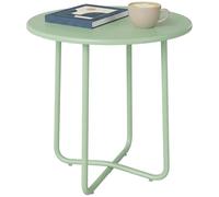 Outsunny Petite Table Basse Extérieure Bord Enroulé Ø 48 x 51 cm Vert
