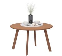 Outsunny Table basse ronde petite – cadre métal, patins antidérapants, Ø 70 x 42 cm, orange