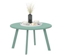 Outsunny – Petite table basse ronde Ø 70 x 42 cm – cadre en métal, patins antidérapants – vert