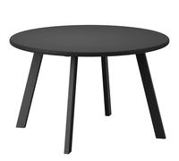 Outsunny Petite table basse ronde, table d'appoint avec patins antidérapants, cadre en métal, pour jardin, Ø 70 x 42 cm, noir