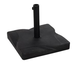 Outsunny Pied de parasol base de lestage parasol carré dim. 41,5L x 41,5I x 33H cm poids net 20 Kg ciment HDPE noir