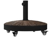 Outsunny Pied de parasol base de lestage ronde 22,7 kg résine 4 roulettes Ø52 x H41 cm Bronze