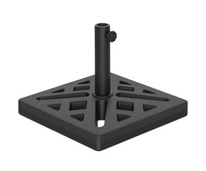 Outsunny Pied de Parasol carré 15 kg, Support Parasol en béton, Base de Parasol pour mât de Ø 32, 38, 48 mm, Design ajouré, Socle de Parasol pour Jardin Patio terrasse, 45 x 45 x 33,5 cm, Noir