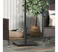 Outsunny Pied de parasol carré, socle parasol extérieur, Ø 35,38 et 48 mm, poids net 18 Kg, pour jardin patio terrasse, noir