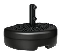Outsunny Pied de Parasol Demi-Round pour Mât Ø38-48 mm 50x31x38 cm Noir