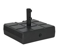 Pied de parasol carré base de lestage dim. 49L x 49l x 36,5H cm HDPE aspect bois noir Noir