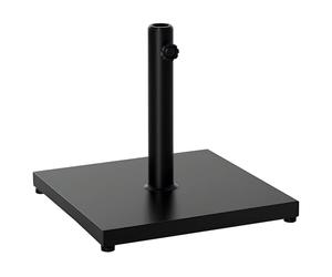 Outsunny Pied de parasol, porte-parapluie, base de parasol, pour Ø35 mm, Ø38 mm, Ø48 mm, métal, noir, 45 x 45 x 39 cm