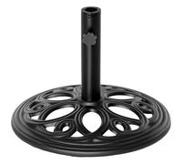 Outsunny - Pied de parasol - Design rosace aspect fer forgé - Fonte 11,5 kg Ø45 cm Noir