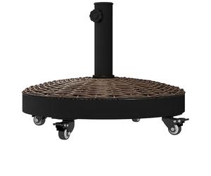 Outsunny Pied de Parasol Rond 4 roulettes Ø 52 x 41H cm Résine Bronze