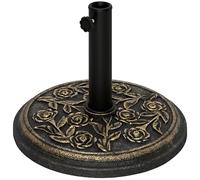 Outsunny Pied de Parasol Rond 9 kg Base de Parasol Ø 45,5 x 31 cm Bronze