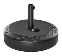 Outsunny Pied de Parasol Rond à remplir mât Ø 38/48 mm Ø55 x 38 cm Noir