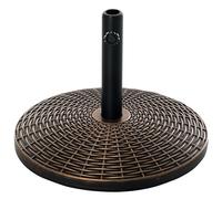 Outsunny Pied de Parasol Rond Base de Lestage Ø 53 x 40 cm Noir Bronze