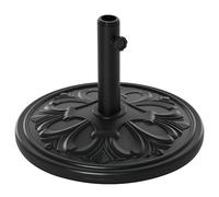 Outsunny - Pied de parasol rond Ø48 x H34 cm - HDPE motif fleurs de lys - Poids net 13 kg - Noir