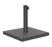 Outsunny Pied de Parasol, Socle Parasol extérieur en Béton 18 kg, pour mât de Ø 38-48 mm, pour Jardin Patio terrasse, 44 x 44 x 30 cm, Noir