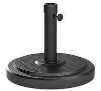 Outsunny Pied de Parasol, Socle Parasol extérieur, pour mât de Ø 38 et 48 mm, Poids Net 22 Kg, Base de Parasol en métal pour Jardin Patio terrasse, Noir