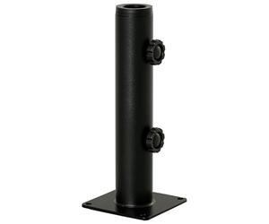 Outsunny Pied de Parasol Tube de Parasol Réglable pour Mât Ø34/38/48mm Noir