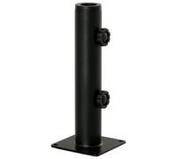 Outsunny Pied de Parasol Tube de Parasol Réglable pour Mât Ø34/38/48mm Noir | Support de Parasol, Balcon, Terrasse, Jardin