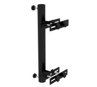 Outsunny Piède Parasol Balcon Pince Réglable Garde-Corps Support Mât 48mm 38mm Métal Noir 21L x 14L x 58Hcm