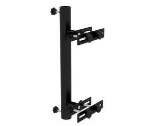 Outsunny Piède Parasol Balcon Pince Réglable Garde-Corps Support Mât 48mm 38mm Métal Noir 21L x 14L x 58Hcm