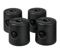 Outsunny Pieds de tonnelle Pop-up HDPE remplissables eau/sable avec vis sécurité Lot de 4 Noir