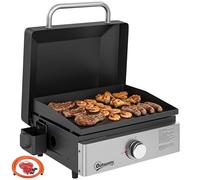 Outsunny Plancha à gaz portable de 3,5 kW - Barbecue à gaz de table avec réservoir de graisse - Pour camping, pique-nique, terrasse - Noir