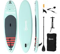 Outsunny Planche de Paddle Gonflable 320 cm, avec Surface Antidérapante Pagaie Réglable en Aluminium Aileron Pompe et Sac à Dos
