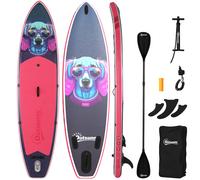 Outsunny Planche Paddle Gonflable, SUP 335 cm avec Siège et Pagaie Convertible.