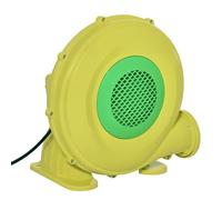 Outsunny Pompe à air électrique 450 W Pompe électrique Déflateur à gonflage rapide avec une poignée légère portable pour bateau, coussin piscine enfant ABS jaune et vert 35 x 26 x 33,5 cm