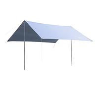 Outsunny Portable 3x3 m Double Beach Tent, UV Protection, Sunshade Awning for Camping, Picnic, Waterproof Tarp with Carrying Bag, White (Tente de plage double portable 3x3 m, protection contre les UV,