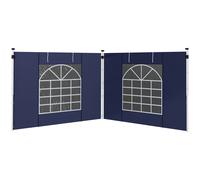 Outsunny Rideaux de Pavillon, Ensemble de 2, pour Pavillons de Jardin 3x6m ou 3x3m, avec Fenêtres et Portes, Bleu