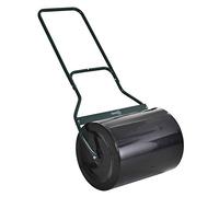 Outsunny Rouleau à Gazon avec poignée en U, Rouleau de Jardin, 40 cm de diamètre, 60 l de Remplissage Eau/Sable, métal, Noir, 57 x 40 x 123 cm