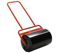 Outsunny Rouleau à Gazon Rouleau de Jardin 50 cm, Remplissage Sable Eau, poignée Ergonomique, Outil de Jardinage pour pelouse, Patio et Parc, Rouge et Noir