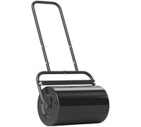 Outsunny Rouleau à Gazon Rouleau de Jardin 50 cm, Remplissage Sable Eau, poignée Ergonomique, Outil de Jardinage pour pelouse, Patio et Parc, Noir