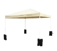 Outsunny Lot de 4 sacs de lestage pour tonnelle, parasol et pavillon – 15 kg max – Noir