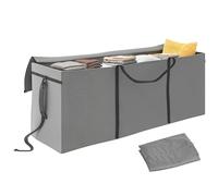 Outsunny Sac de rangement pour coussins de jardin, sac de rangement, housse de protection avec poignée de transport, fermeture éclair, imperméable et résistant aux UV, Oxford 600D, pour coussins