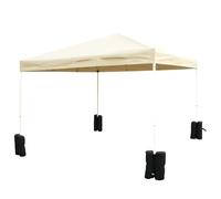 Outsunny Lot de 4 sacs de lestage pour tonnelle, parasol et pavillon – 15 kg max – Noir