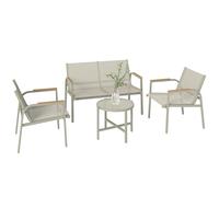 Outsunny Salon de Jardin 4 Pièces en Textilène avec Canapé 2 Places Vert