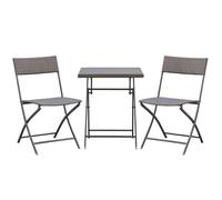 Outsunny - salon de jardin - Métal - 60x60x72cm - Noir