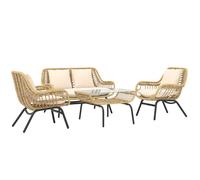 Outsunny - salon de jardin - Résine tressée - 118x69x73cm - Beige