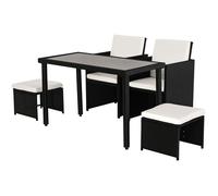 Outsunny - salon de jardin - Résine tressée - 120x60x75cm - Noir