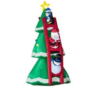 Outsunny - Sapin de Noël gonflable - tissu en polyester - 162x125x247cm - Vert