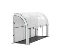 Outsunny Serre Avec Porte Roulante, 300x80x157cm Serre À Tomates Blanche Pour Plantes Potagères Et Florales Multicolore