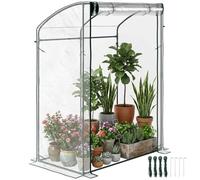 Outsunny Serre avec Porte Toit arqué 128x70x170 cm Transparent