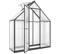 Outsunny Serre de Jardin en Aluminium Polycarbonate, Serre avec fenêtre réglable Porte battante, abri extérieur résistant aux intempéries pour Plante Fleur Potager semis, Transparent