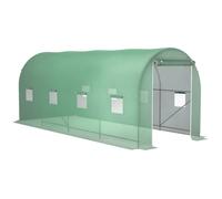Outsunny Serre de Jardin Tunnel 8 Fenêtres Vert 500 x 200 x 210 cm